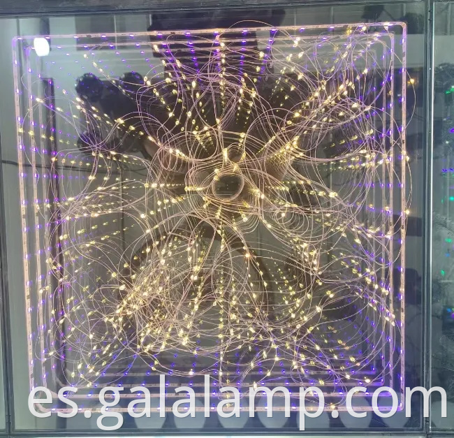 Luces de la pista de baile RGB Infinity Mirror con vidrio de efecto 3D